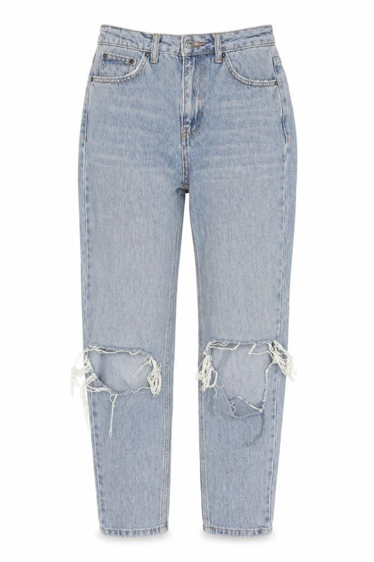 Womens UK Size 26 in Topshop Regular Fit Mom Blue Jeans