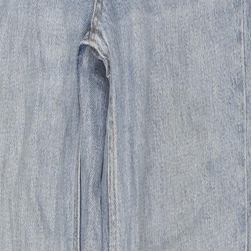 Topshop Womens Blue Cotton Mom Jeans Size 26 in L32 in Regular Zip