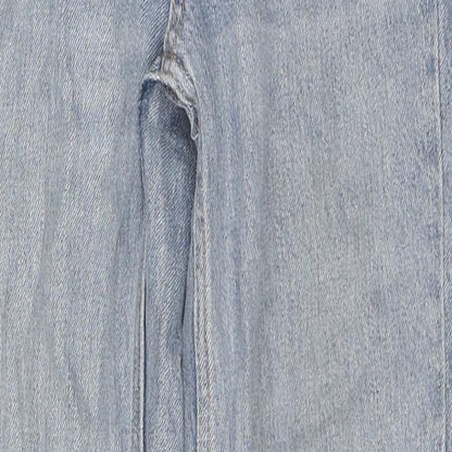 Topshop Womens Blue Cotton Mom Jeans Size 26 in L32 in Regular Zip