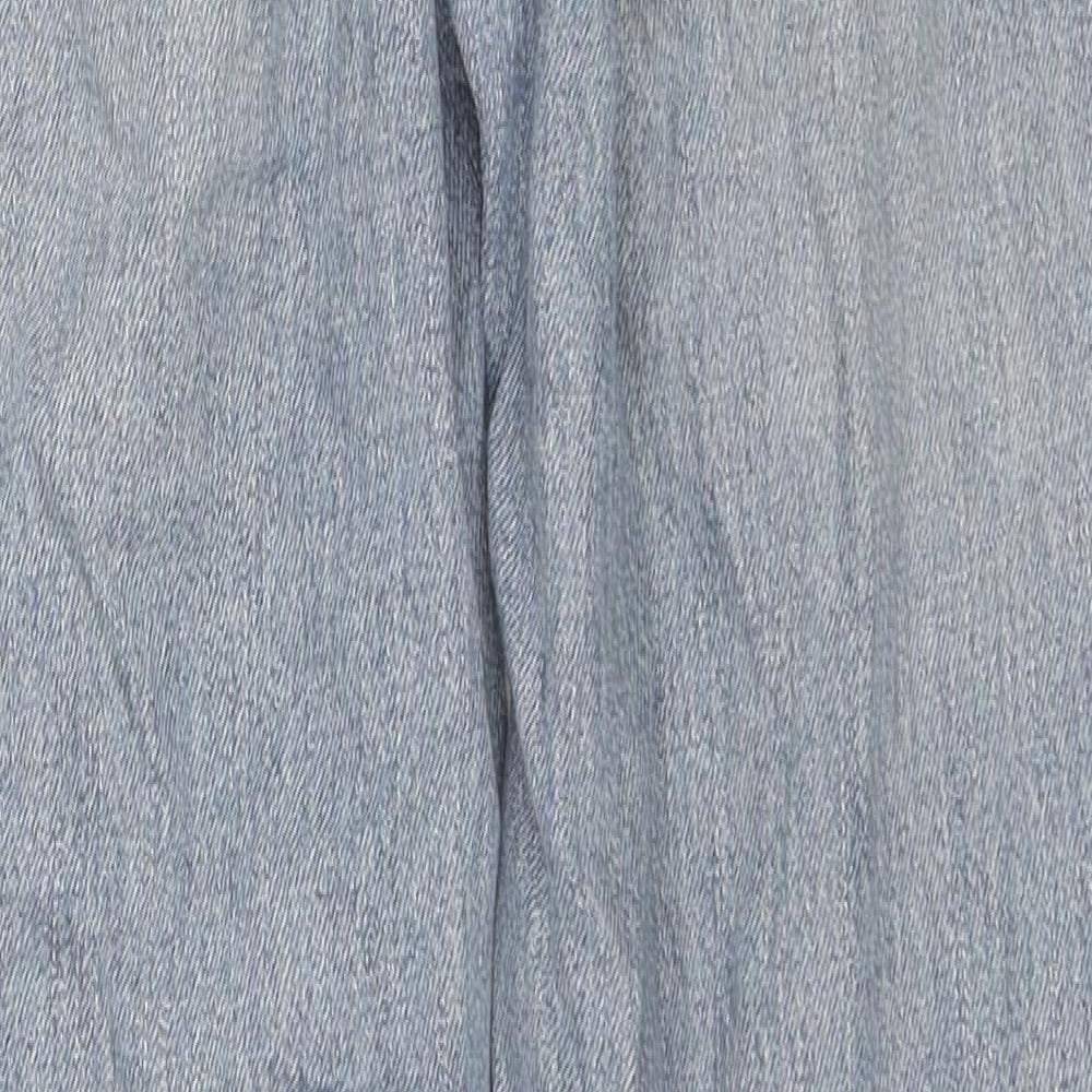 Topshop Womens Blue Cotton Mom Jeans Size 26 in L32 in Regular Zip