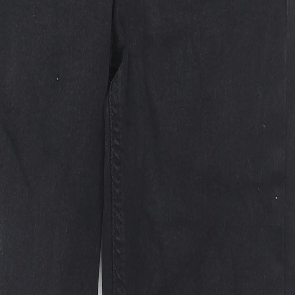 Topshop Womens Black Cotton Skinny Jeans Size 26 in L30 in Regular Zip