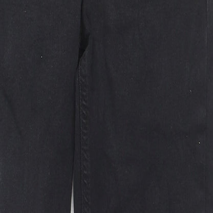 Topshop Womens Black Cotton Skinny Jeans Size 26 in L30 in Regular Zip