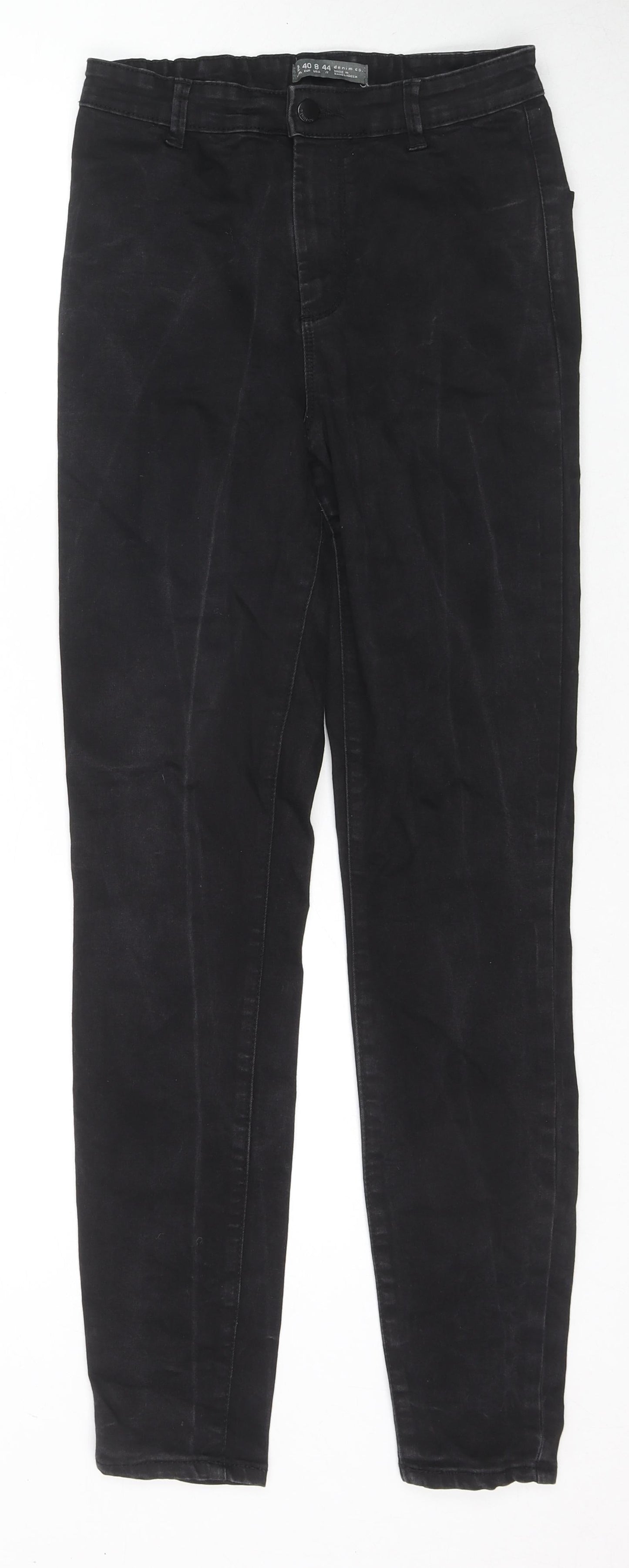 Denim & Co. Womens Black Cotton Skinny Jeans Size 12 L28 in Regular Zip