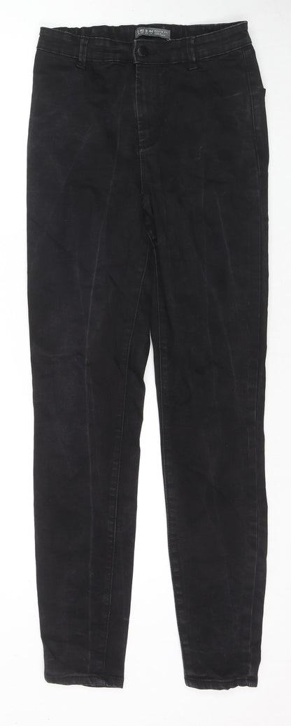 Denim & Co. Womens Black Cotton Skinny Jeans Size 12 L28 in Regular Zip