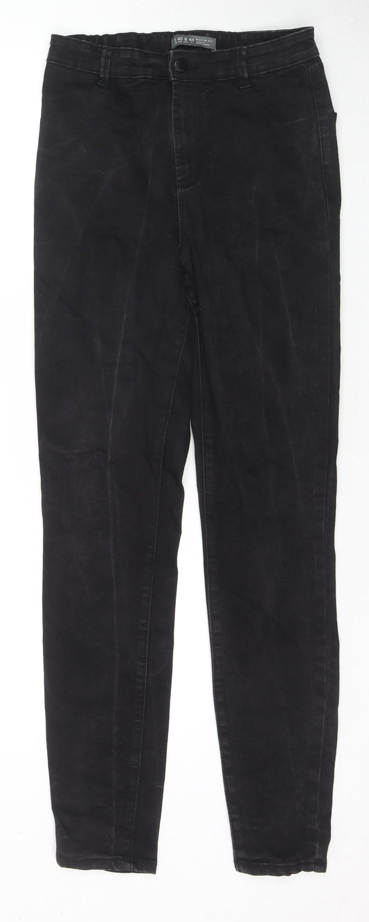 Denim & Co. Womens Black Cotton Skinny Jeans Size 12 L28 in Regular Zip