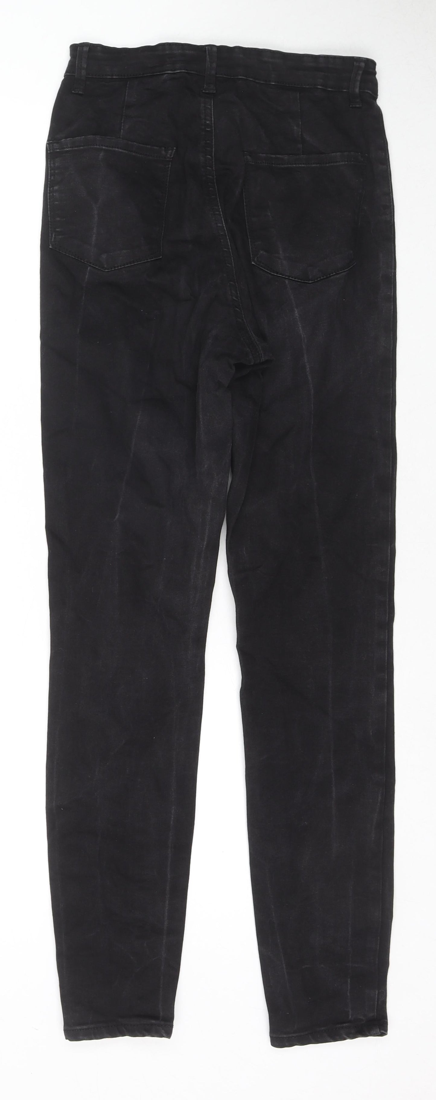 Denim & Co. Womens Black Cotton Skinny Jeans Size 12 L28 in Regular Zip