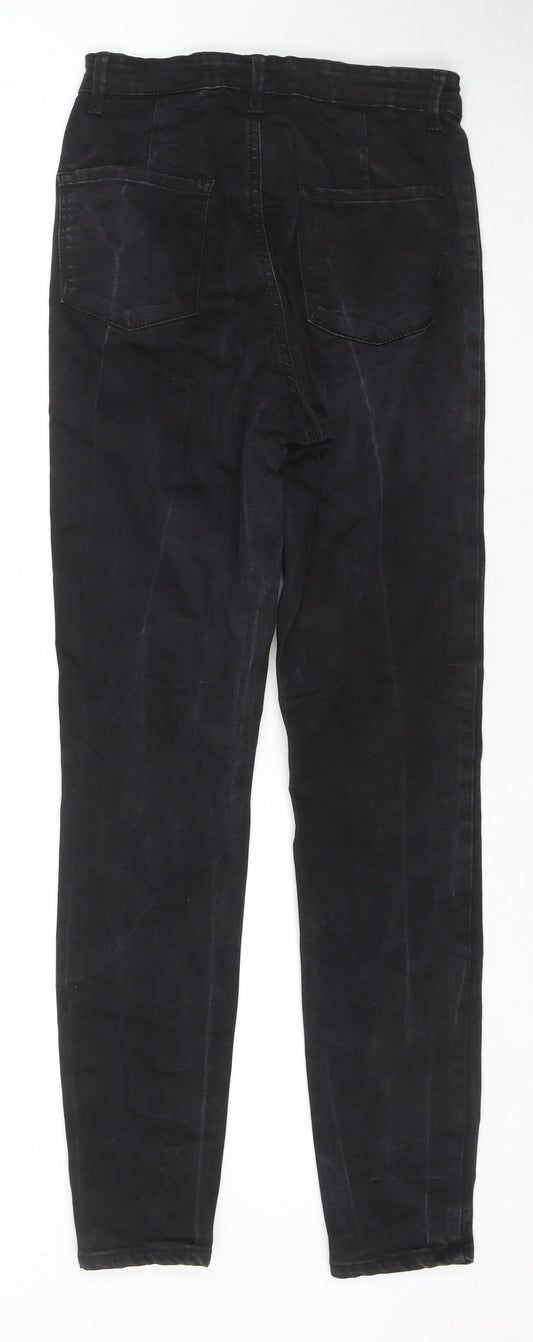 Denim & Co. Womens Black Cotton Skinny Jeans Size 12 L28 in Regular Zip