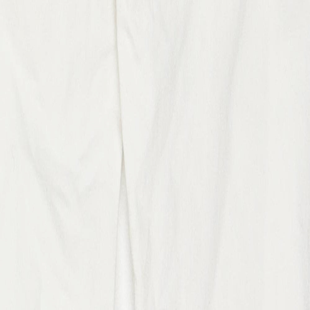 Topshop Womens White Cotton Skinny Jeans Size 24 in L32 in Regular Zip