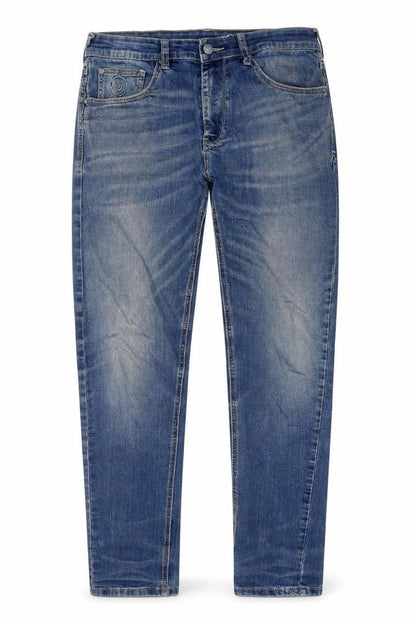 Duck and Cover Mens Blue Cotton Straight Jeans Size 32 in L34 in Regular Zip