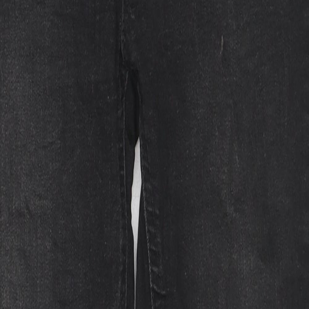 New Look Womens Black Cotton Skinny Jeans Size 10 L25 in Regular Zip