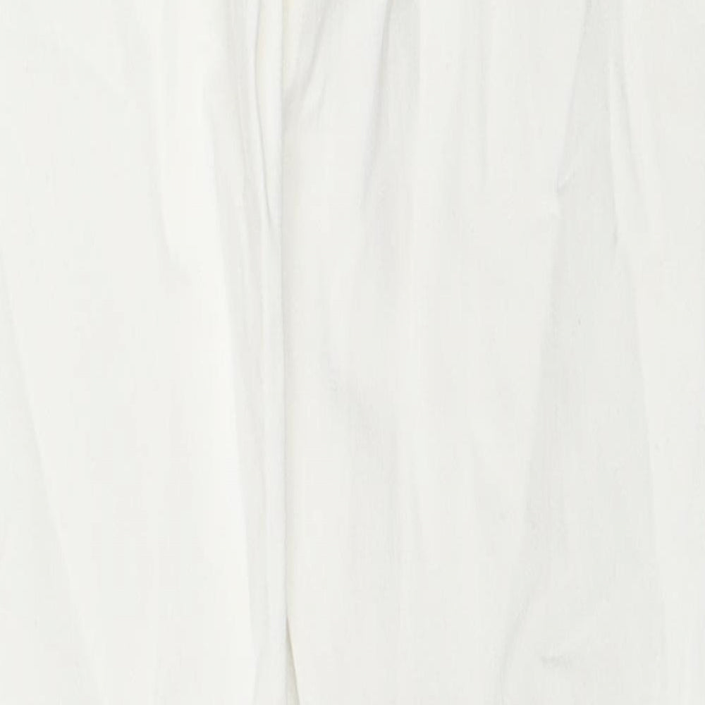 Zara Womens White Cotton Skinny Jeans Size 6 L30 in Regular Zip