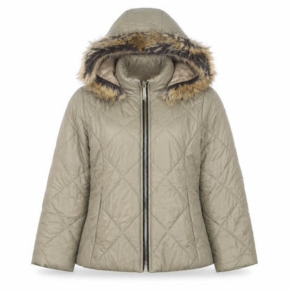 Womens UK Size L Boohoo Beige Puffer Jacket