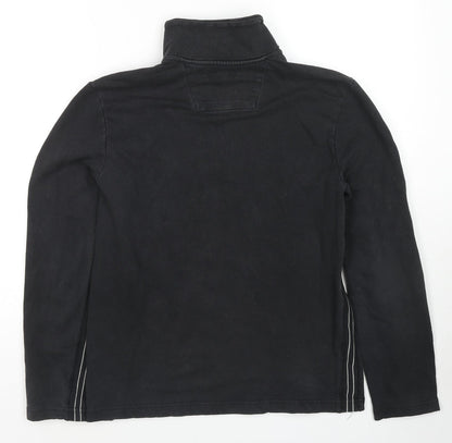 Mens UK Size M NEXT Black Henley Sweatshirt