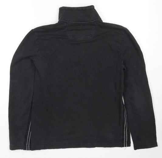 Mens UK Size M NEXT Black Henley Sweatshirt