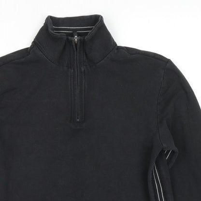 Mens UK Size M NEXT Black Henley Sweatshirt