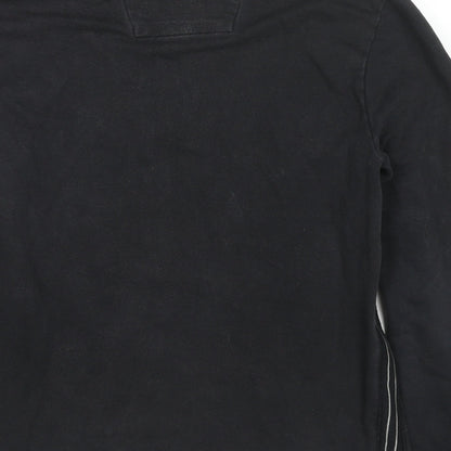 Mens UK Size M NEXT Black Henley Sweatshirt