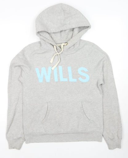 Womens UK Size 12 Jack Wills Grey Pullover Hoodie