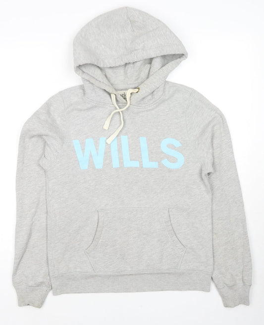 Womens UK Size 12 Jack Wills Grey Pullover Hoodie