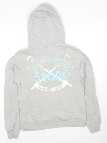 Womens UK Size 12 Jack Wills Grey Pullover Hoodie