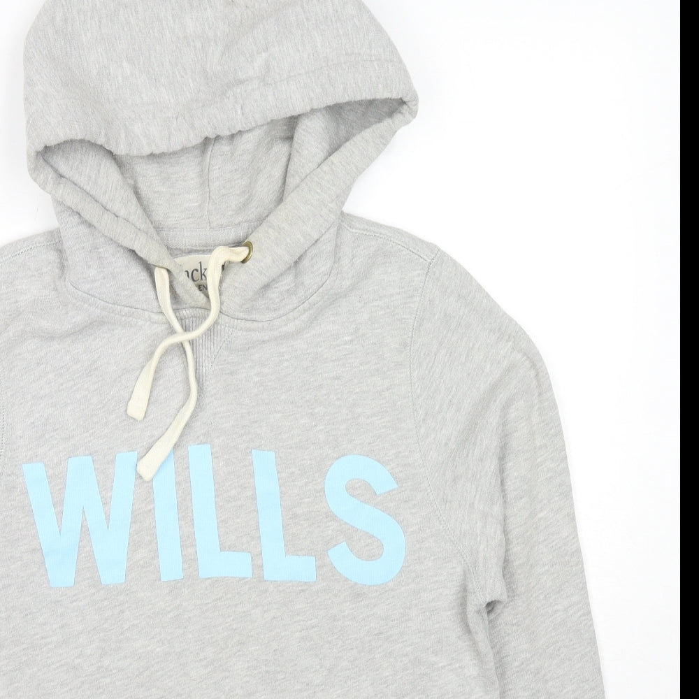 Womens UK Size 12 Jack Wills Grey Pullover Hoodie