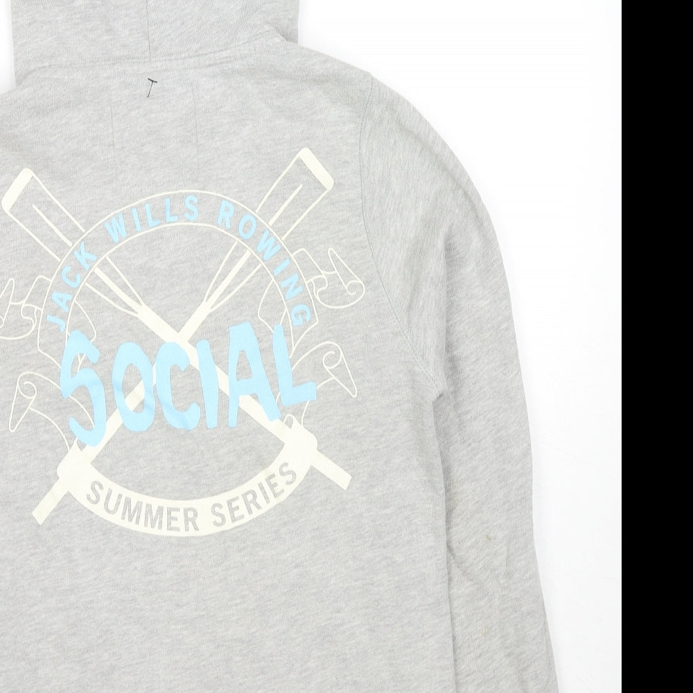 Womens UK Size 12 Jack Wills Grey Pullover Hoodie