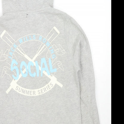 Womens UK Size 12 Jack Wills Grey Pullover Hoodie