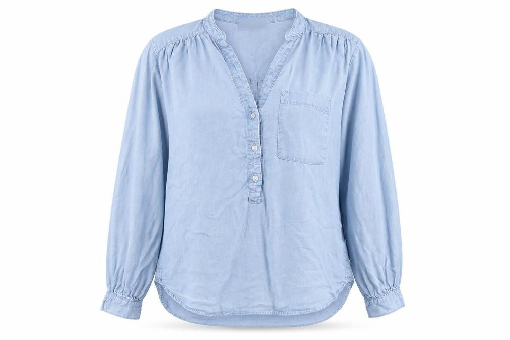 Womens UK Size 6 H&M Blue Basic Button-Up