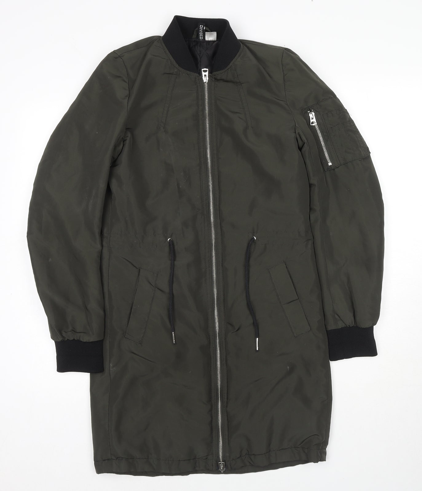 Womens UK Size 6 Divided by H&M Green Parka Coat