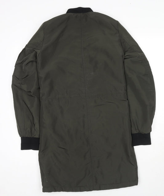 Divided by H&M Womens Green Parka Jacket Size 6 Zip