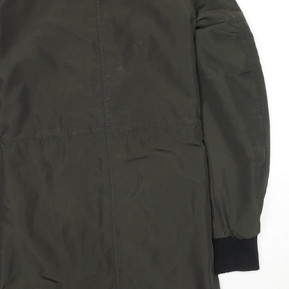 Womens UK Size 6 H&M Green Parka Coat