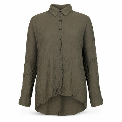 Womens UK Size M Zara Green Basic Button-Up