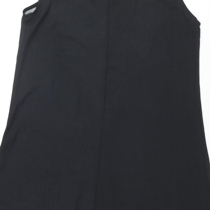 Stella Morgan Womens Black Polyester Shift Size 12 Scoop Neck Pullover - Gemstone Print