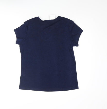 Womens UK Size 12 Heather Valley Blue Basic Blouse