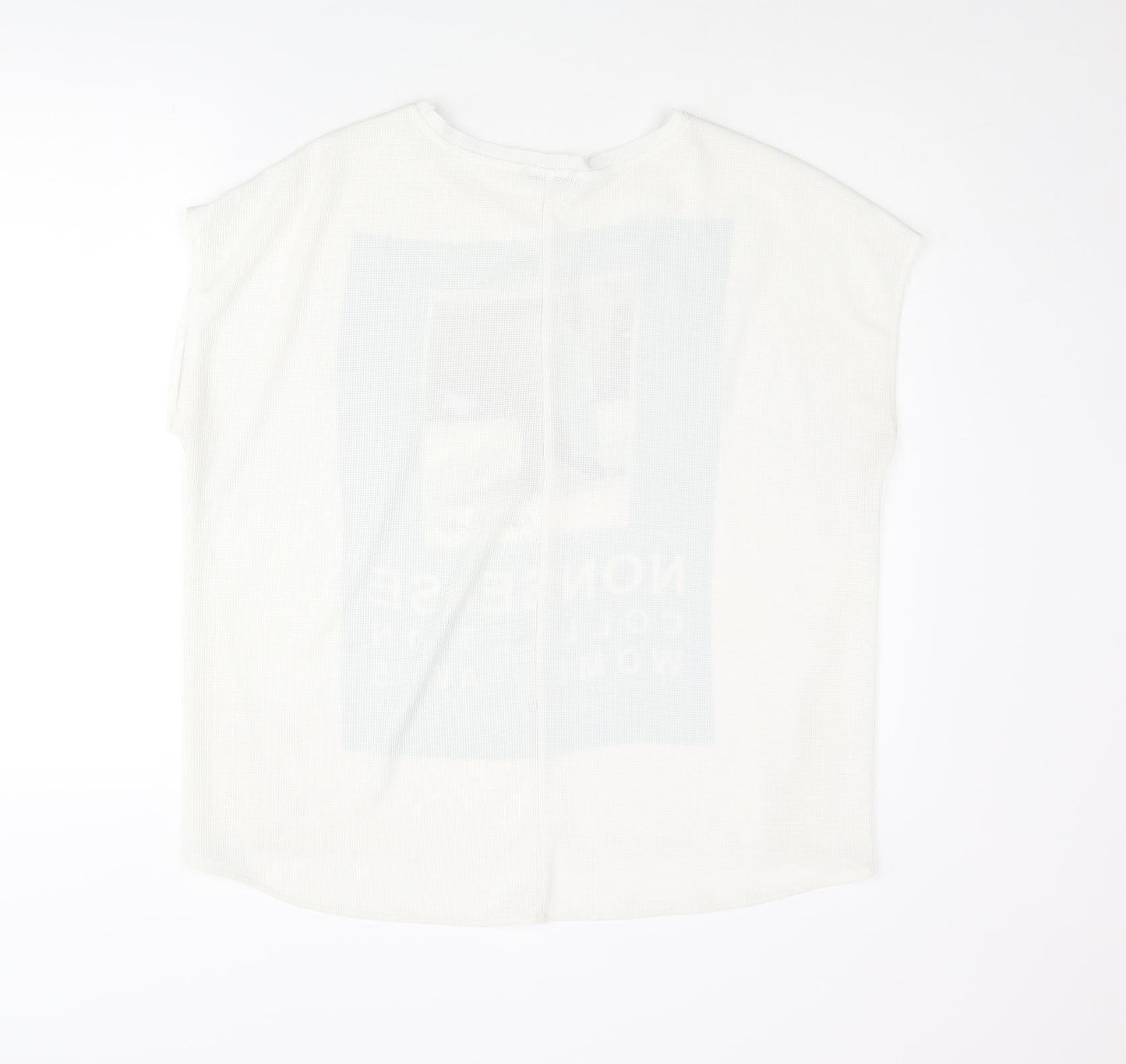 Womens UK Size L Zara White Basic Blouse