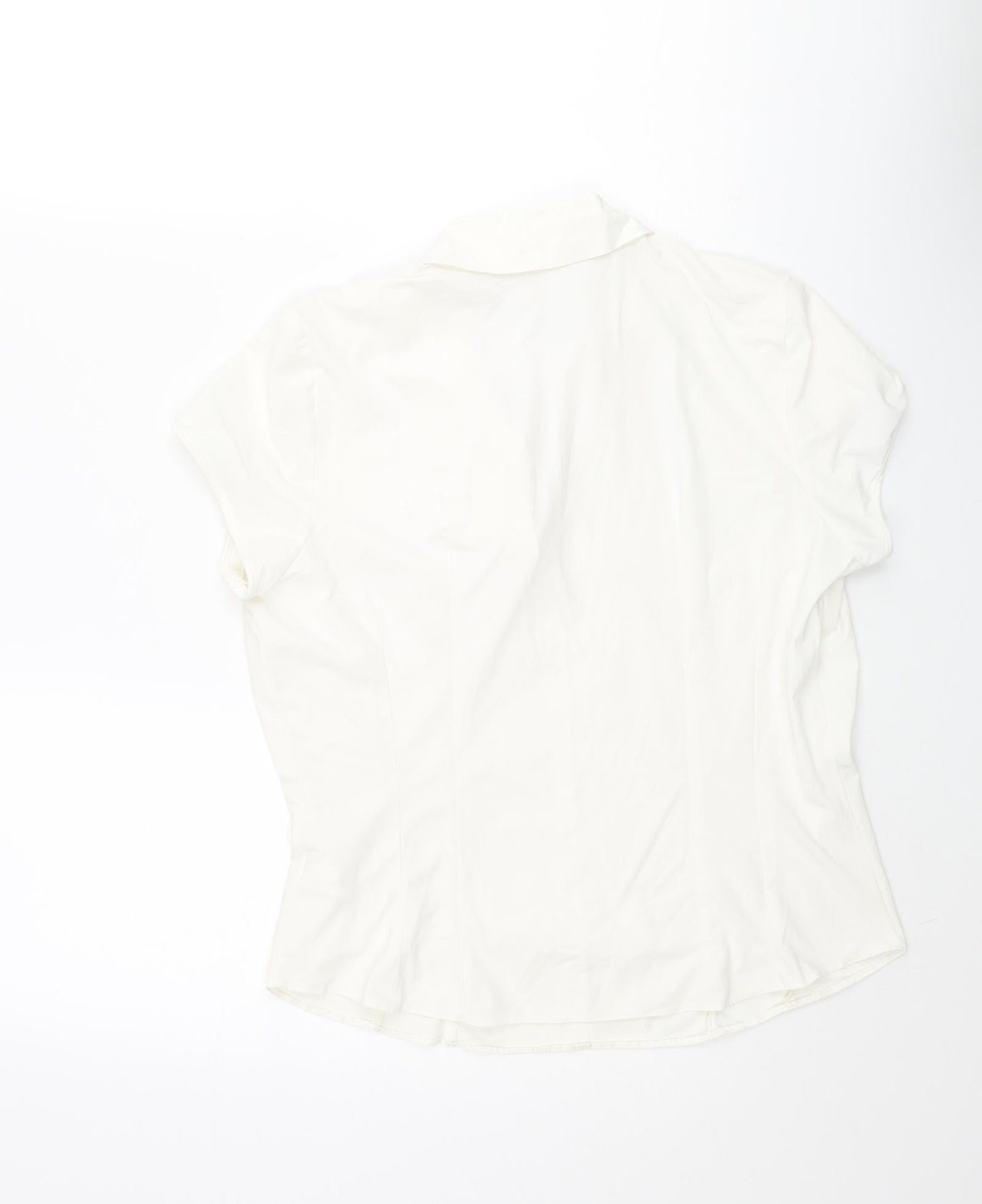 Womens UK Size 10 Marks and Spencer Ivory Basic Blouse