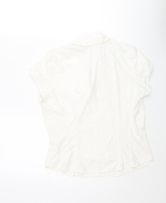 Womens UK Size 10 Marks and Spencer Ivory Basic Blouse