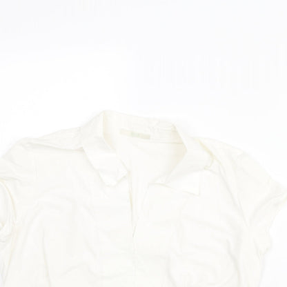 Womens UK Size 10 Marks and Spencer Ivory Basic Blouse