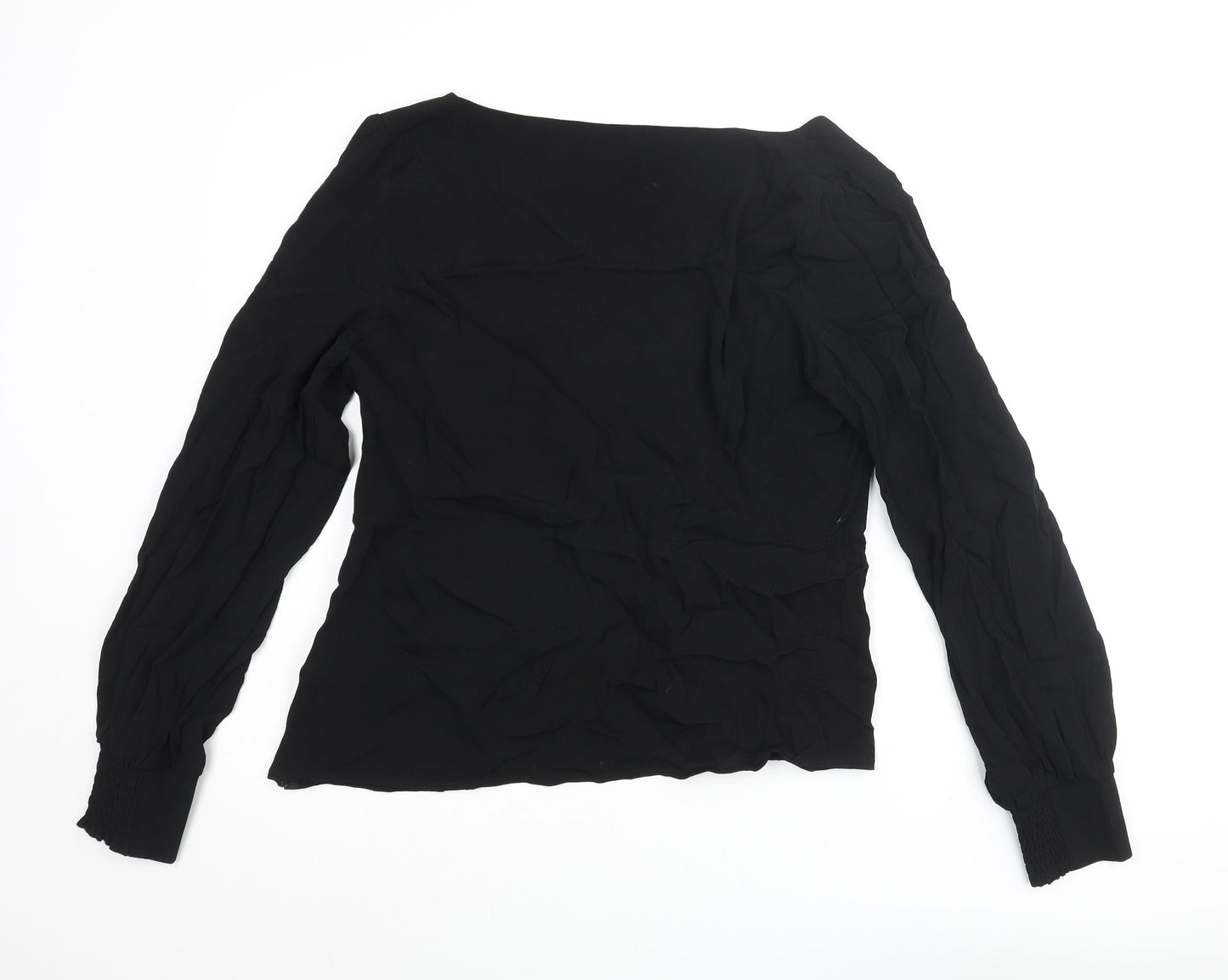 Womens UK Size 16 Oasis Black Basic Blouse