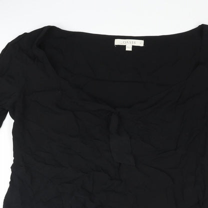 Womens UK Size 16 Oasis Black Basic Blouse