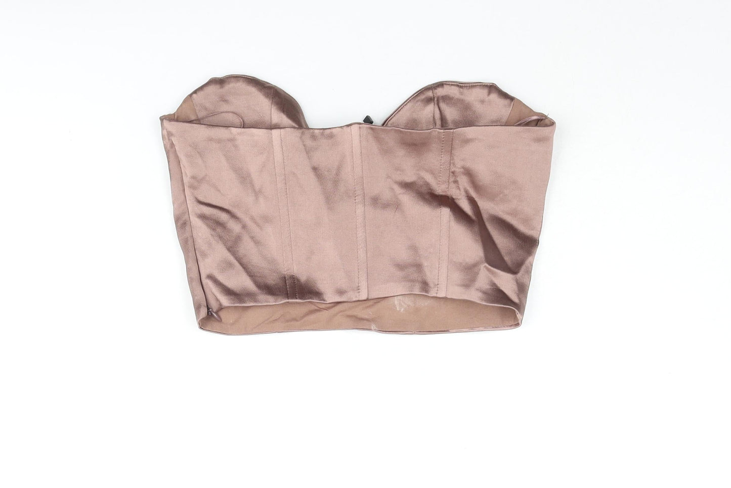Womens UK Size S Zara Brown Cropped Blouse