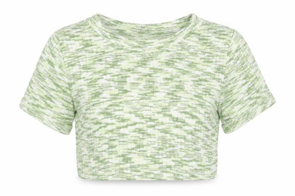 Womens UK Size S Divided by H&M Green Cropped T-Shirt