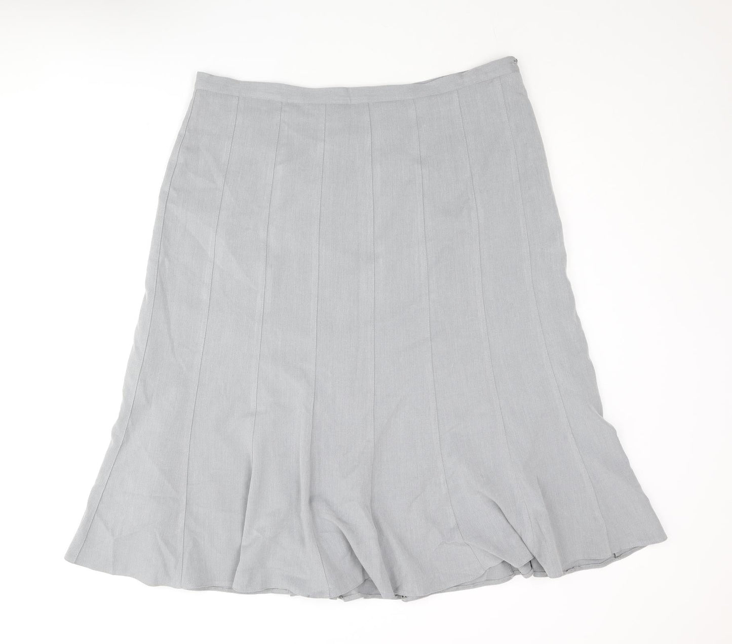 Bonmarché Womens Gold Polyester Trumpet Skirt Size 18 Zip