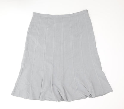 Bonmarché Womens Gold Polyester Trumpet Skirt Size 18 Zip