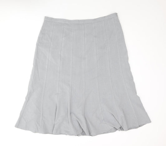 Bonmarché Womens Gold Polyester Trumpet Skirt Size 18 Zip