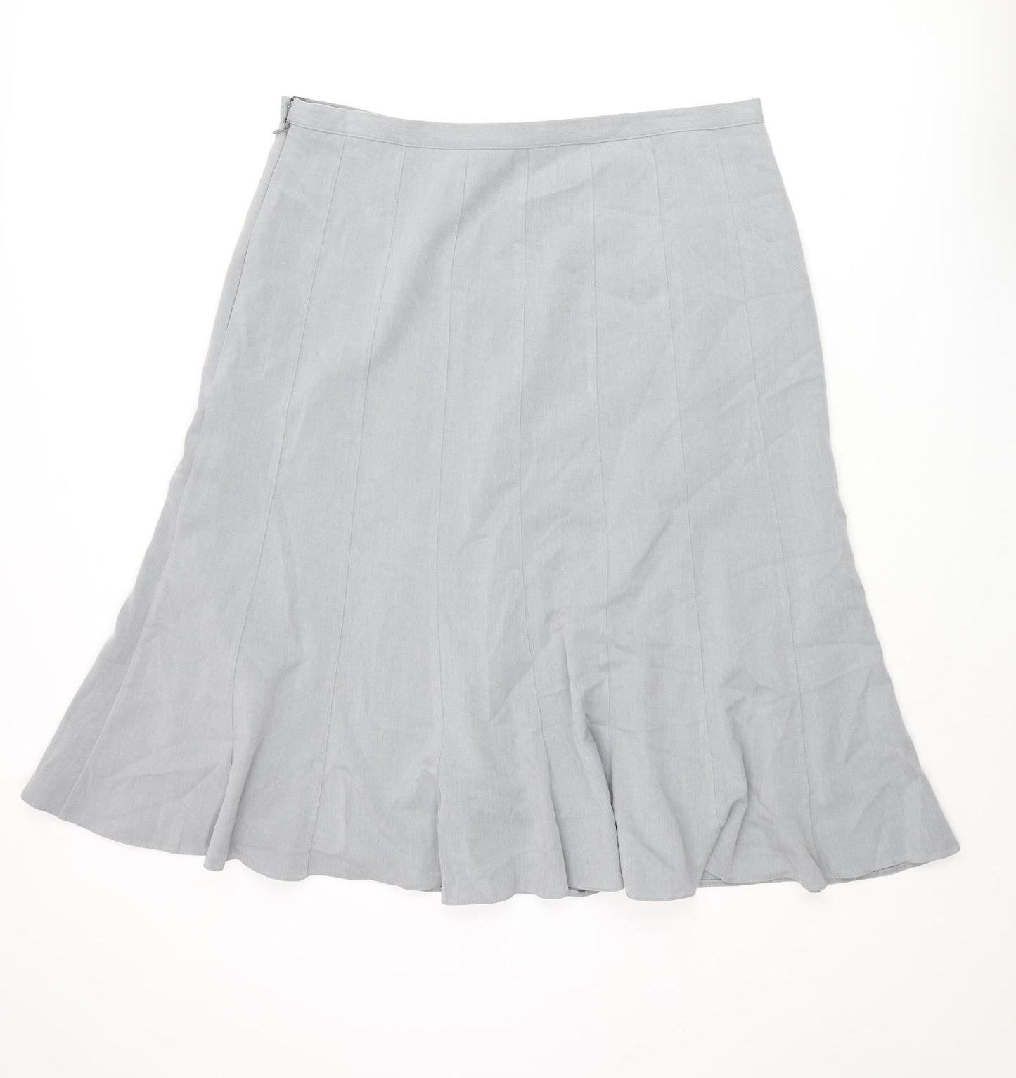 Bonmarché Womens Gold Polyester Trumpet Skirt Size 18 Zip