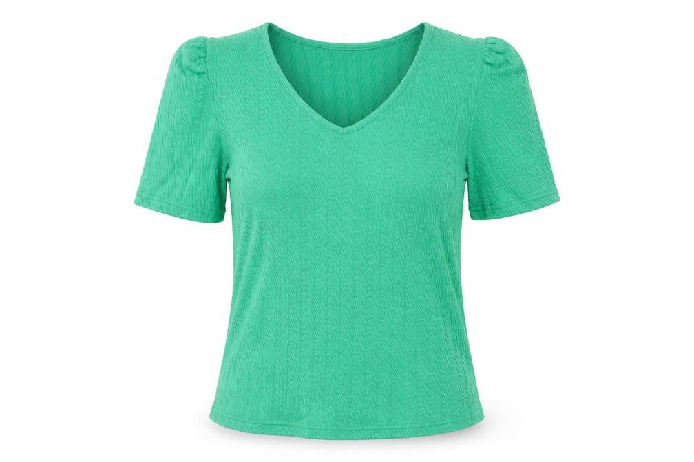 Womens UK Size M b.young Green Basic Blouse