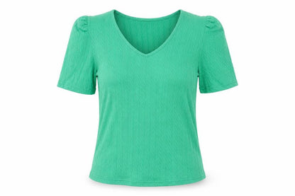 Womens UK Size M b.young Green Basic Blouse
