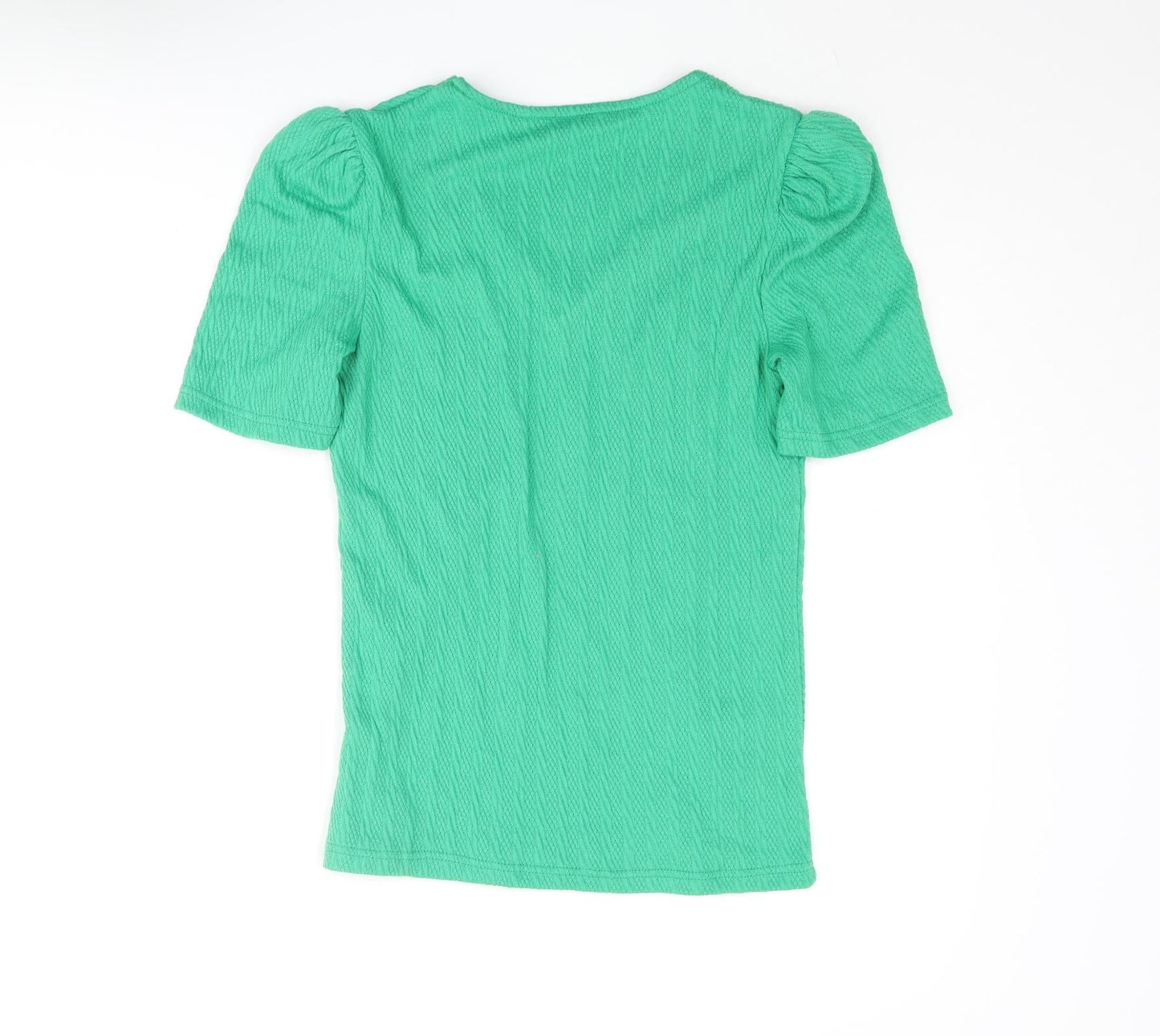 b.young Womens Green Polyester Basic Blouse Size M V-Neck