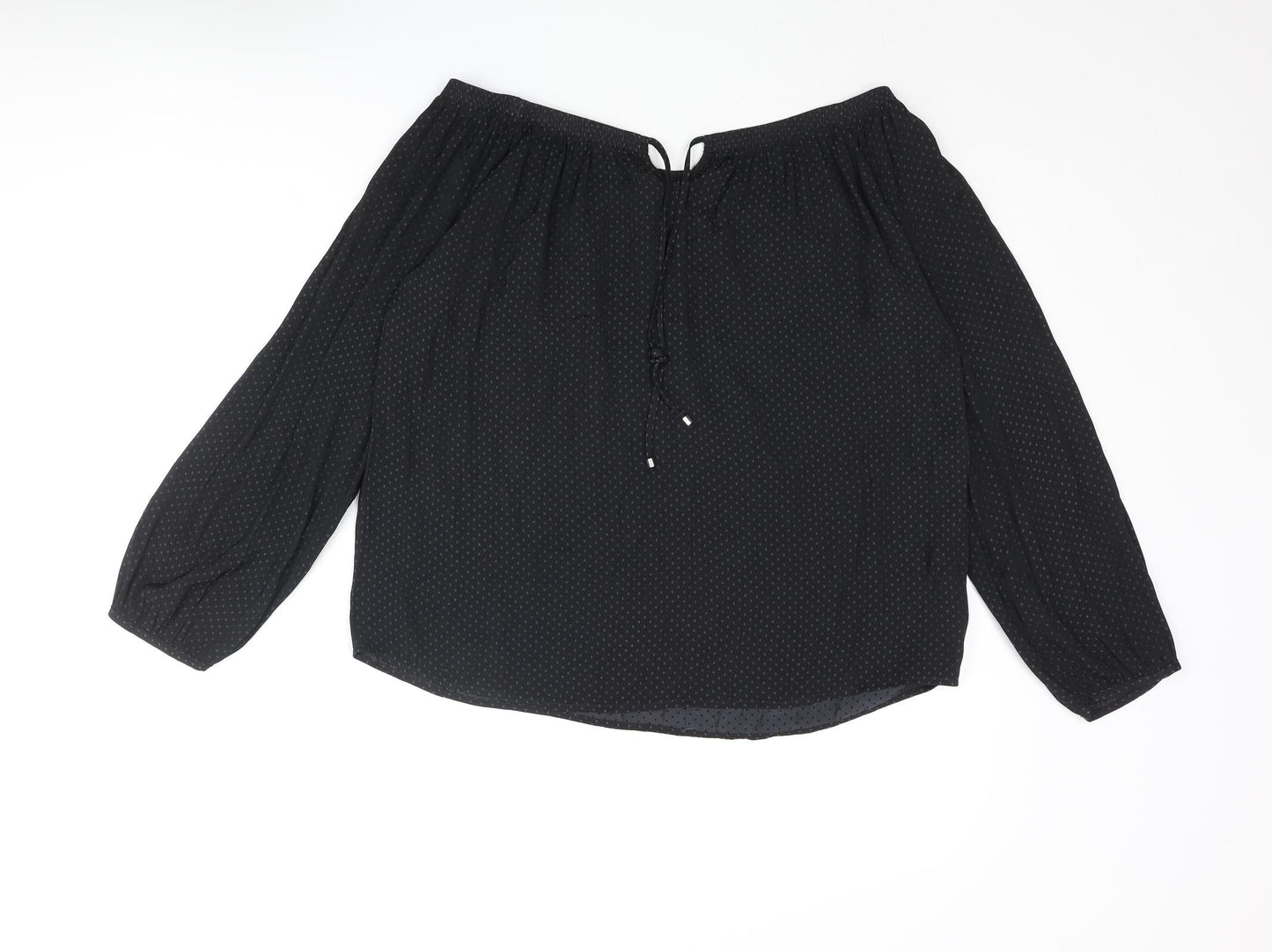 Womens UK Size 10 NEXT Black Basic Blouse