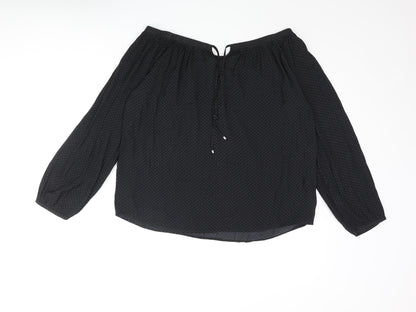 Womens UK Size 10 NEXT Black Basic Blouse